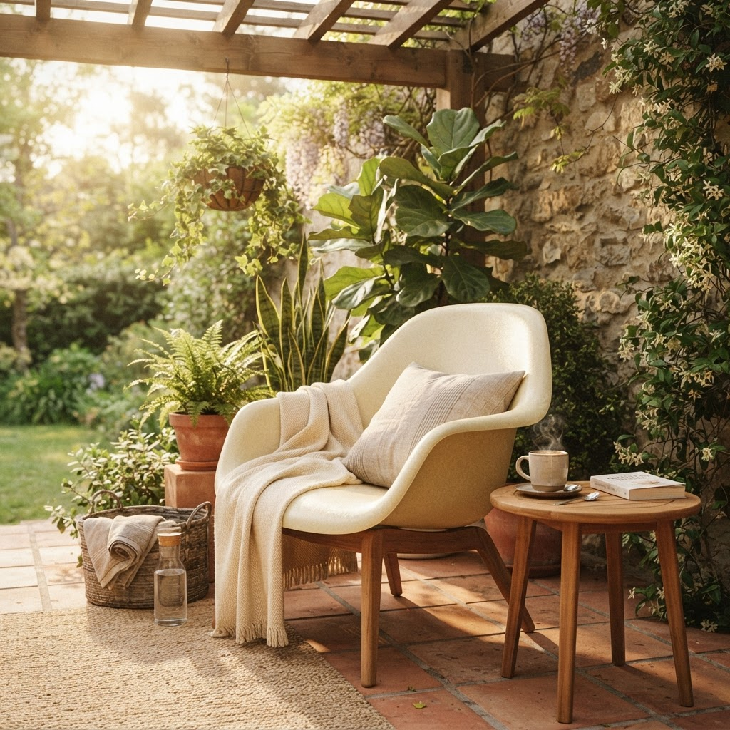 Playhaus outdoor furniture styled in a real space